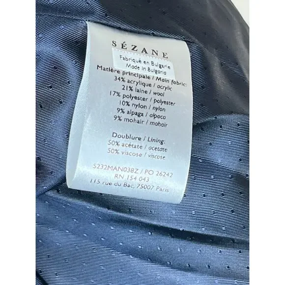 SEZANE Sz 44 12 Andrew Leopard Print Coat Jacket - Picture 5 of 10